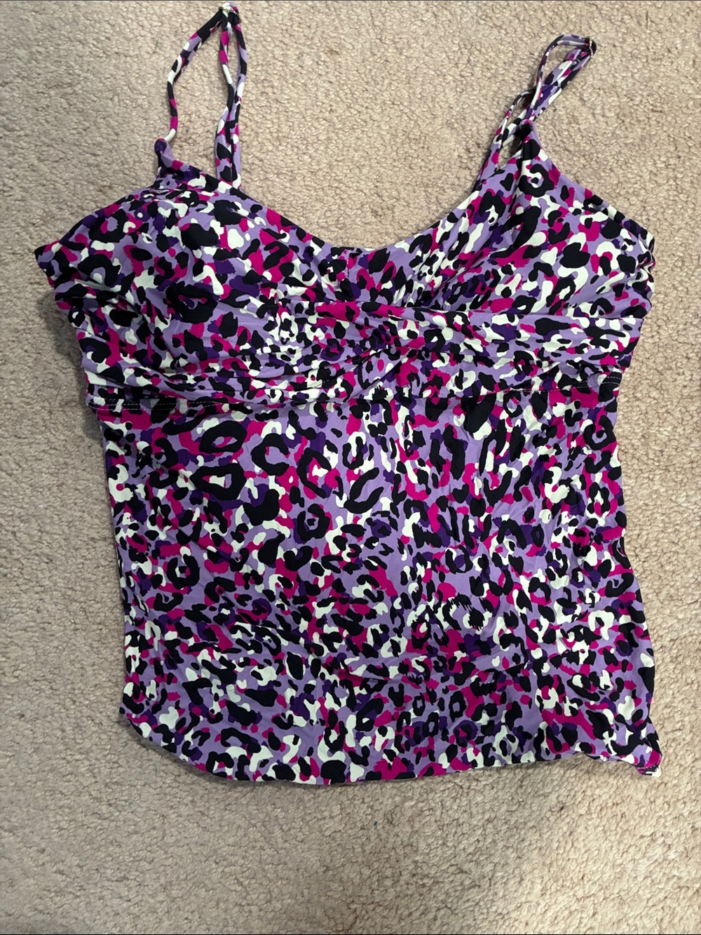 Women’s Pink & Purple Leopard Print swimTop